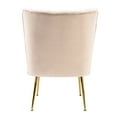 thumbnail image 6 of WestinTrends Furniture 22" Wide Tufted Velvet Accent Chair Seat with Gold Metal Legs, All Weather Resistant for Indoor, Den, Dining or Living Room, Bedroom, 6 of 9