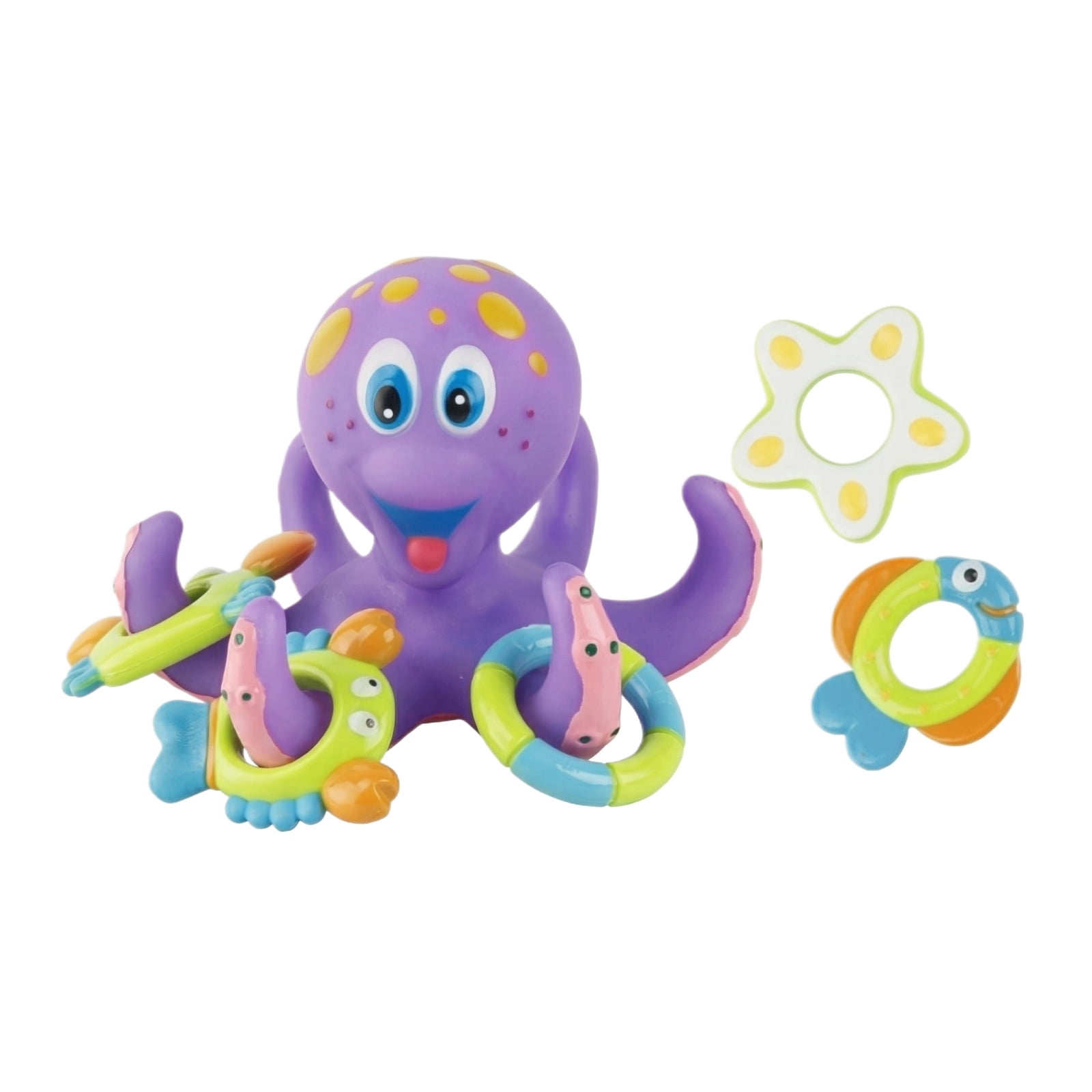 Adorable Floating Octopus Squirter Kids Bathroom Water Play Toy, Toddler Shower Time Distraction Interactive Water Table Play, Non Toxic BPA Free Smooth Floating Sensory Games For Babies