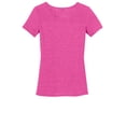 thumbnail image 6 of District Made DM441 Ladies Tri Blend Lace Tee., Dark Fuchsia Heather, M, 6 of 6