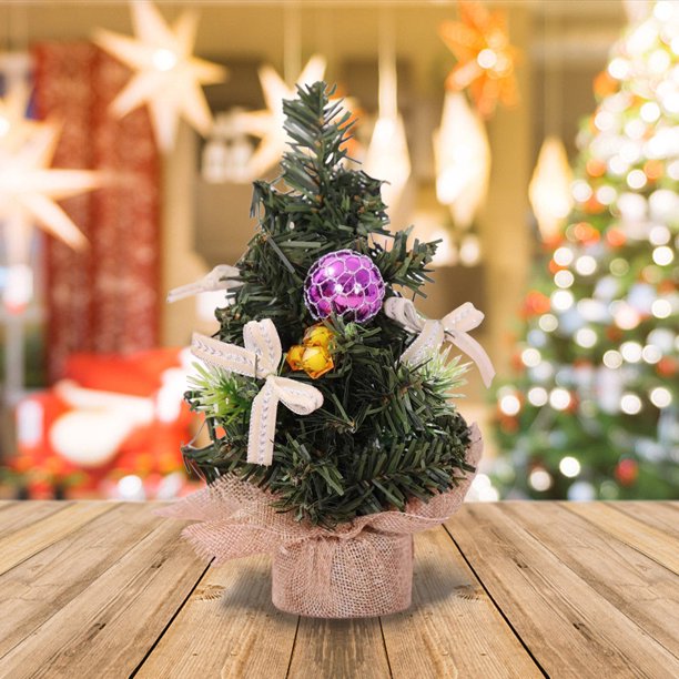Árbol de Navidad artificial de 20 cm, grandes regalos, miniárbol de mesa, suministros para fiestas y festivales
