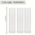 thumbnail image 4 of AMERTEER 3pcs Vacuum Sealer Rolls  196.85inch Each - Durable Food Storage Bags for Sous Vide  Meal Prep & Bulk Storage - White  Ideal for Long-lasting Freshness  Vacuum Sealer Bags, 4 of 6