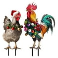 thumbnail image 1 of 2 estacas metálicas navideñas para gallineros, letreros realistas para jardín., 1 of 7