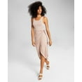 thumbnail image 2 of Now This Womens Side Tie Knit Midi Dress Clay S, 2 of 2