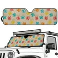 thumbnail image 2 of Uorisanigo Dog Paws Windshield Sun Shade, olorful Sun Visor Aluminum Foil Sunshade Interior Accessories, Car Windshield Sunshade for Jeep Wrangler JL JLU 2018-2024 & JT, Keep Your Car Cool, 2 of 7