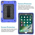 thumbnail image 2 of Dteck iPad 9th/ 8th/ 7th Generation Case with Screen Protector Pencil Holder Kickstand Hand/ Shoulder Strap, Heavy Duty Hybrid Shockproof Rugged Case for iPad 10.2" 2021/2020/2019,Dark Blue/Black, 2 of 7