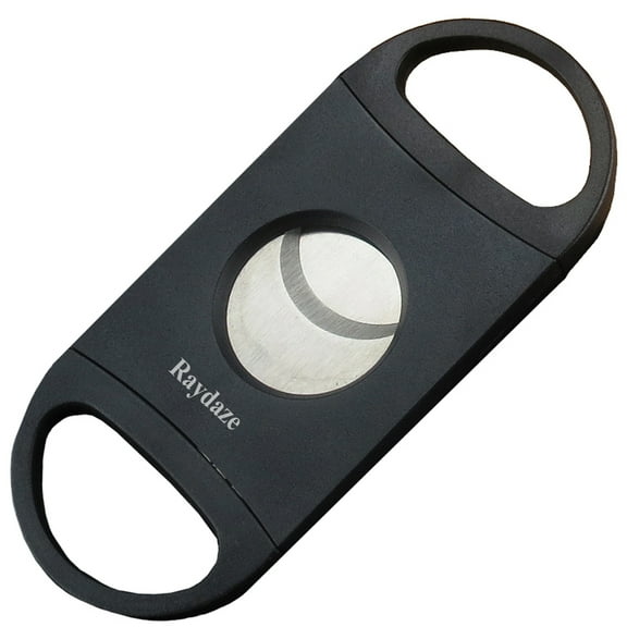 Raydaze Cigar clippers, Cigar Cutter Stainless Steel, Double Blade Guillotine Scissors (black)
