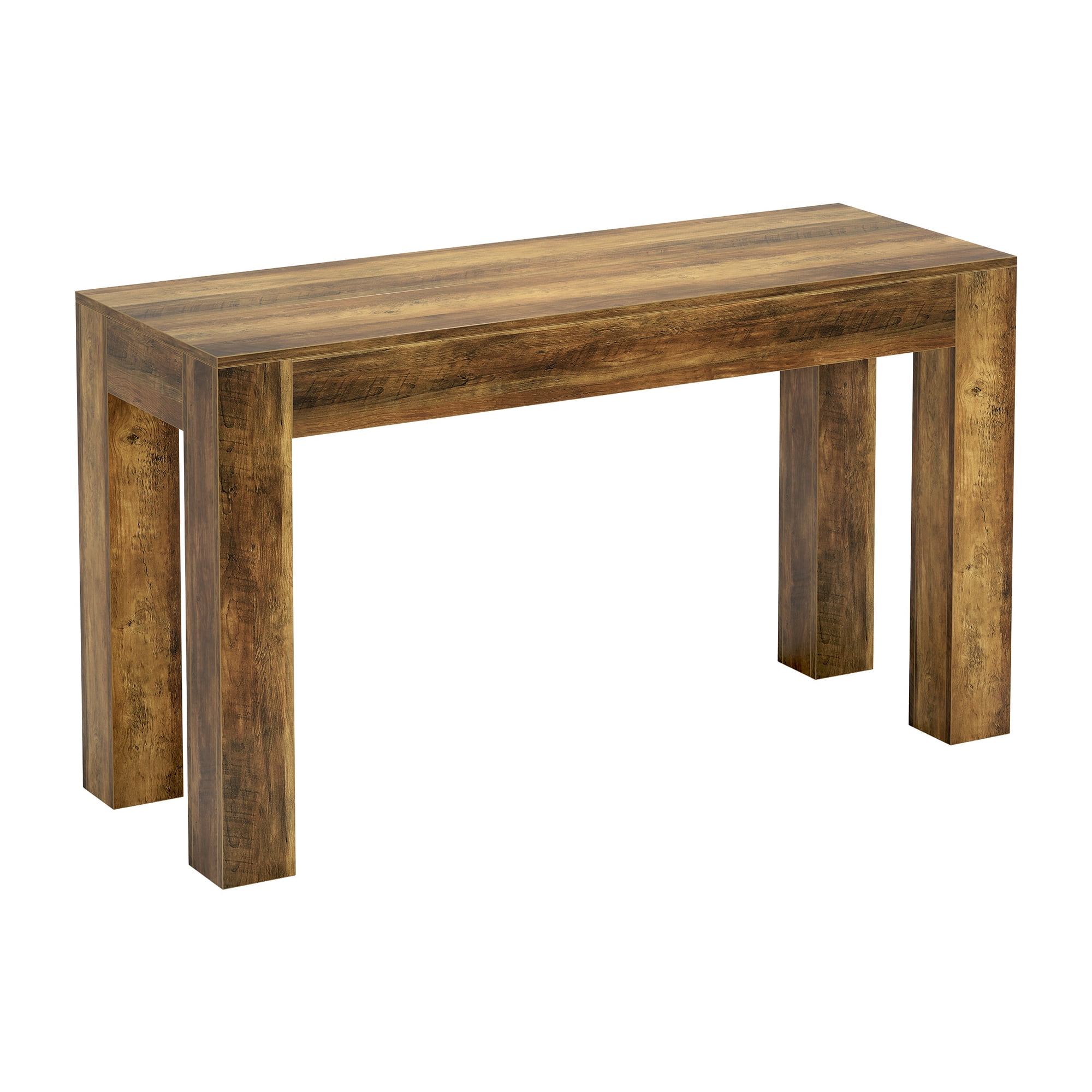 MAYEERTY 63 Inch Long Rectangular Counter Height Pub Table, Farmhouse Wooden Bar Table with Four Sturdy Legs for Breakfast Nook and Home Gathering