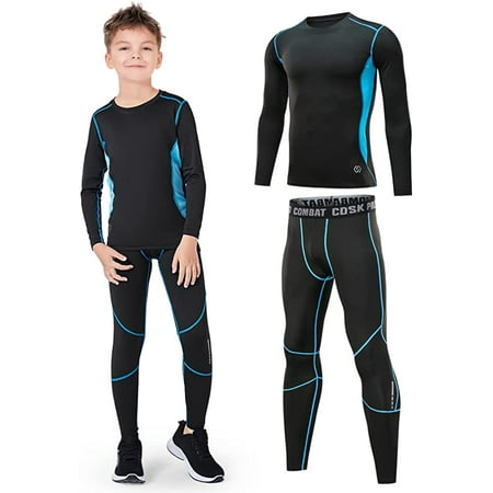 

2PCS/Set Thermal Underwear for Children Sports 30 Blue