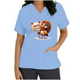 thumbnail image 2 of Sexlip Women's Cartoon Print Short Sleeve T Shirt Cute Design Soft Fabric Daily Casual Wear Blue M, 2 of 7