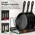 thumbnail image 6 of ORDORA Pots and Pans Organizer Rack, Expandable 11.71-22.85 Inch Pot Rack Under Cabinet, 10+ Adjustable Dividers Storage Pan Organizer Rack for Cookie Sheets, 6 of 8