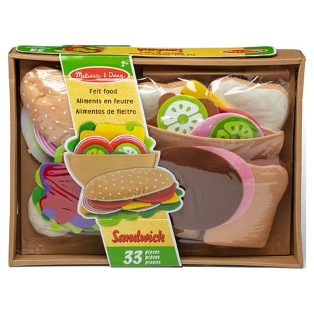 Melissa & Doug Felt Food Sandwich Play Food Set - 33 Pieces