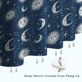 thumbnail image 6 of Dark Blue Sun Moon Star Pattern Shower Curtain 72"x72" ,Bathroom Decorative Shower Curtains Set with 12 Hooks,Modern Waterproof Washable Shower Curtain, 6 of 6