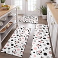 thumbnail image 2 of White Cow Geometric Pattern Kitchen Rugs Sets Of 3,Kitchen Runner Rugs Non Skid Washable,Decorative Kitchen Floor Mats for Kitchen,Sink,Laundry,17"x30"+ 17"x47" + 17"x59", 2 of 6