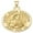 Yellow Gold, variant on Saint Rosa Venerini Religious Medal - 2/3 in Size of Dime, Sterling Silver