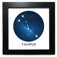 thumbnail image 1 of Taurus Constellation Zodiac Sign Black Square Frame Picture Wall Tabletop, 1 of 3