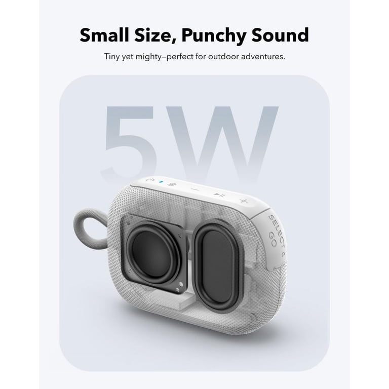 Soundcore, Shower Speaker, IP67 Waterproof, 20H Playtime, White