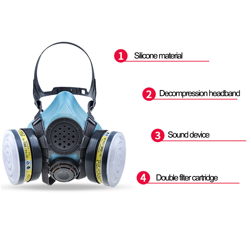 STRONG / ST-M50G-1B Masque À Gaz Respirateur Double Filtre Demi 