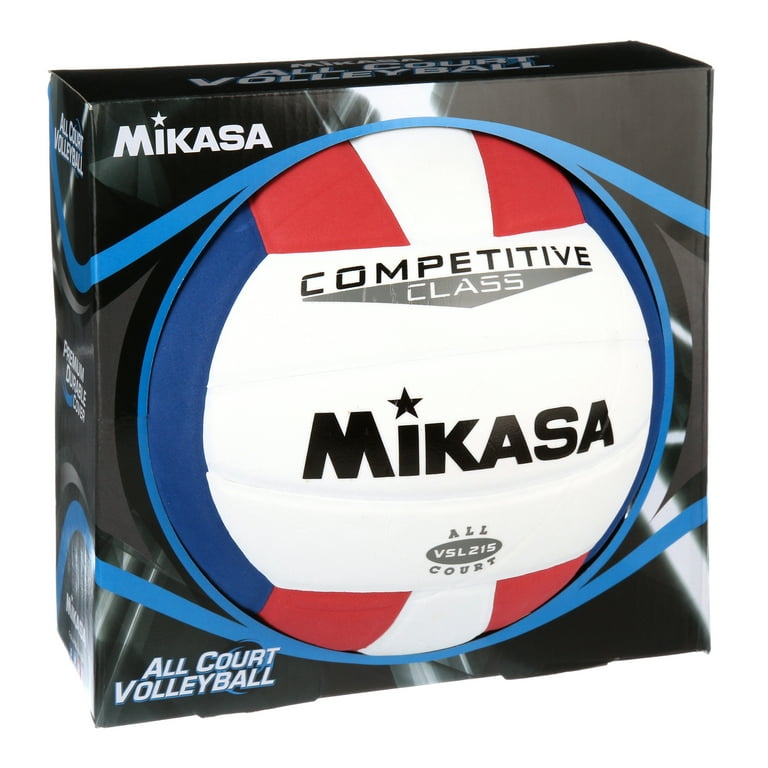 Mikasa Official Size Indoor Sport Volleyball, Colorful Red/White