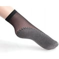 thumbnail image 4 of Women's 10 Pairs Silky Anti-Slip Cotton Sole Sheer Ankle High Tights Hosiery Socks Reinforced Toe, 4 of 9