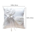 thumbnail image 3 of Almohada para anillos de boda, para ceremonias románticas de bodas, color blanco, 3 of 5