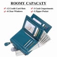 thumbnail image 5 of FALAN MULE Small Wallet for Women Genuine Leather Bifold Purse RFID Blocking Card Holder, 5 of 7