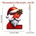 thumbnail image 3 of Uuiauoio Alphabet Christmas Ornament Pendant Red Wooden Letters for Tree Decor Home Party Gift Hanging Decoration, 3 of 6