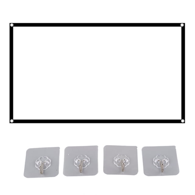 16:9 Pantalla de proyector HD portátil Cortina de proyección plegable Poliéster para oficina en casa