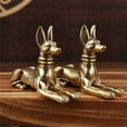 thumbnail image 3 of Brass Dog Statue Sitting Dog Figurines Dog Decorative Objects Home Decorations, 3 of 11