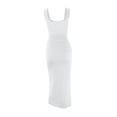 thumbnail image 5 of Vestido con tirantes y aberturas para mujer 2025 Summer - Cuello cuadrado, sin mangas, poliéster, fiesta/casual, XS-L, 5 of 5
