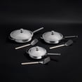 thumbnail image 1 of Our Place Titanium Pro Always Pan® Trio (9 Pcs) Toutes les Trois Tailles de Notre Poêle de performance Révolutionnaire Chrome, 1 of 1