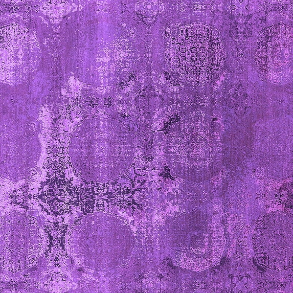 Ahgly Company Indoor Square Oriental Purple Industrial Area Rugs, 6' Square
