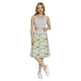 thumbnail image 2 of Women's Nautical Sailboats Octopus Crab A-line Printed Skirt Casual Wear, M, Pale Green Coral Brown, by Ambesonne, 2 of 6
