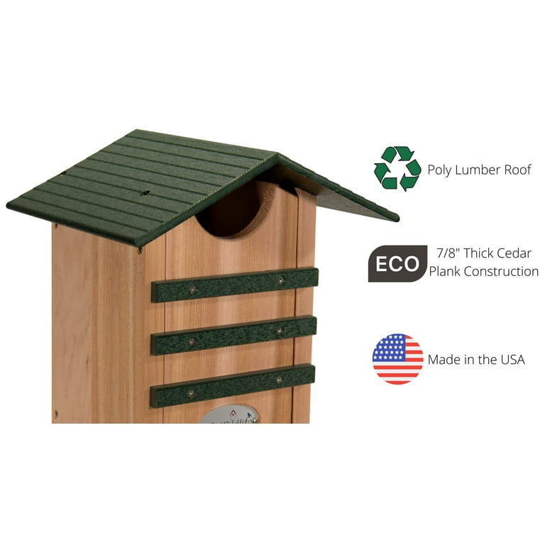 Free Shipping! JCs Wildlife Outdoor Wooden Birdhouse - Cedar Free Shipping! JCs Wildlife Outdoor Wooden Birdhouse - Cedar