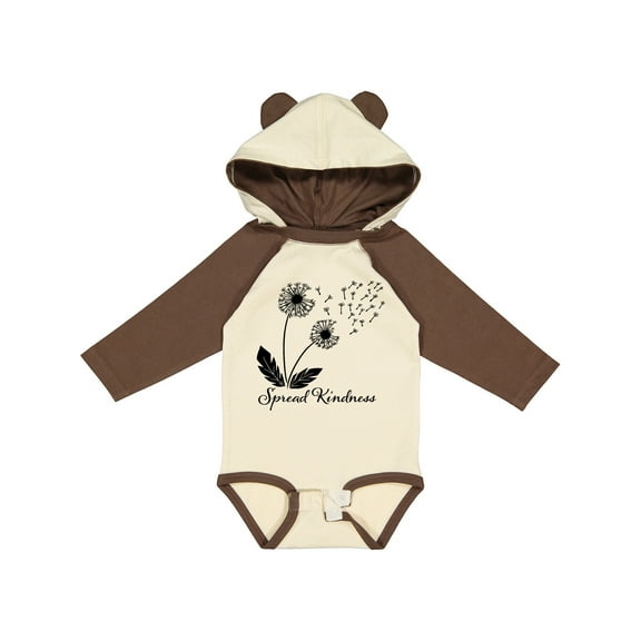 Inktastic Spread Kindness Dandelion Boys or Girls Long Sleeve Baby Bodysuit