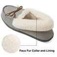 thumbnail image 4 of Ravelier Women's Classic Glittered Moccasin Slippers, Gray, Size 10, 4 of 7