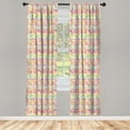 thumbnail image 3 of Ambesonne Watercolor Curtains, Boho African, Pair of 28"x95", Multicolor, 3 of 5