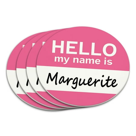 

Marguerite Hello My Name Is Coaster Set