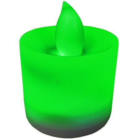New Green Faux Flame Safe Halloween Pumpkin LED Candle