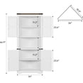 thumbnail image 4 of Tall Corner Cabinet with Door & Adjustable Shelves, Bathroom Cabinet with Storage for Living Room, Kitchen, White, 4 of 5