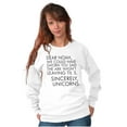 thumbnail image 4 of Letter to Noah's Ark Late Unicorns Women Plus Size Crewneck Sweatshirt Brisco Brands 2X, 4 of 5