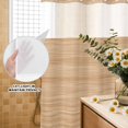 thumbnail image 3 of No Hook Shower Curtain, Brown Wood Grain Shower Curtains for Bathroom with See Through Top Window, Retro Western Farmhouse Wooden Board Waterproof & Washable Bath Curtain Extra Long 72"x84", 3 of 9