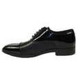 thumbnail image 4 of Men Santino Luciano Formal Dress Shoes Patent Leather Shiny Lace up C531 Black, 4 of 8