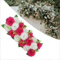 thumbnail image 3 of Chemin de Table Panneau de Fleurs Roses pour Mariage Fond Mural Rose Rouge et Blanc, 3 of 8