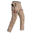 thumbnail image 1 of Pantalones cargo Rapoo tácticos para hombre, resistentes al agua, color caqui, 30 x 32, 1 of 6