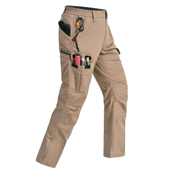 Pantalones de Trabajo Rapoo Cargo Tácticos Militares para Hombre Khaki