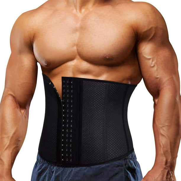 Waist Trainer Belt for Men Body Weight Loss Hot Sweat Fat Burning ...