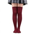 thumbnail image 4 of Calcetines de baile cosplay para mujer, calcetines hasta la rodilla de color liso, calcetines altos para mujer, calcetines de rendimiento, 4 of 6