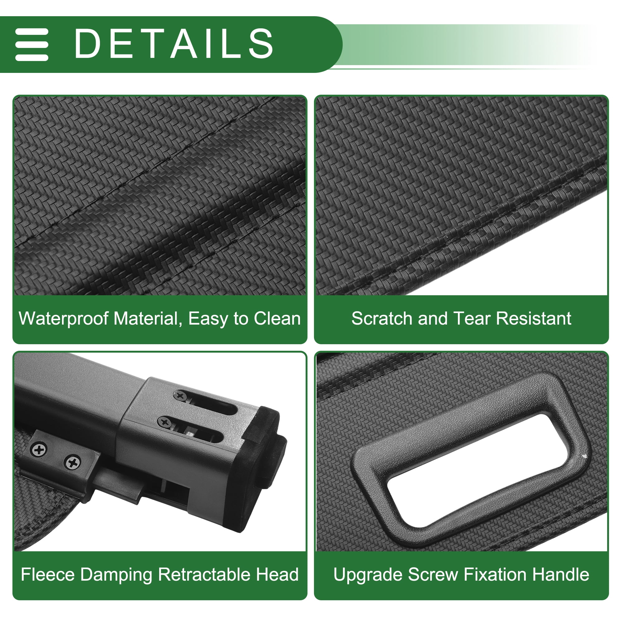 Unique Bargains Retractable Cargo Cover Black for Volkswagen Touran 2015-2021