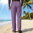 thumbnail image 4 of GUZOM Mens Joggers and Sweatpants 100% Cotton Relaxed Fit Tapered Casual Lounge Pants with Elastic Waistband Drawstring Purple,Size S, 4 of 8