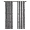 thumbnail image 1 of SunSmart Amelia Polyester Tricoté Jacquard Haut Rideau Panneau en Gris, 1 of 15